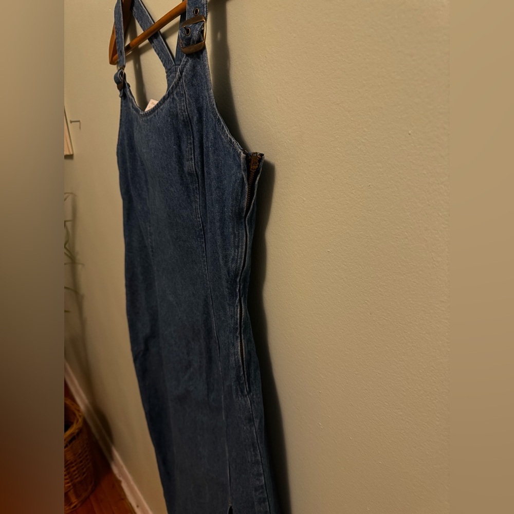 Dark Blue Denim Dress - Picture 3 of 10